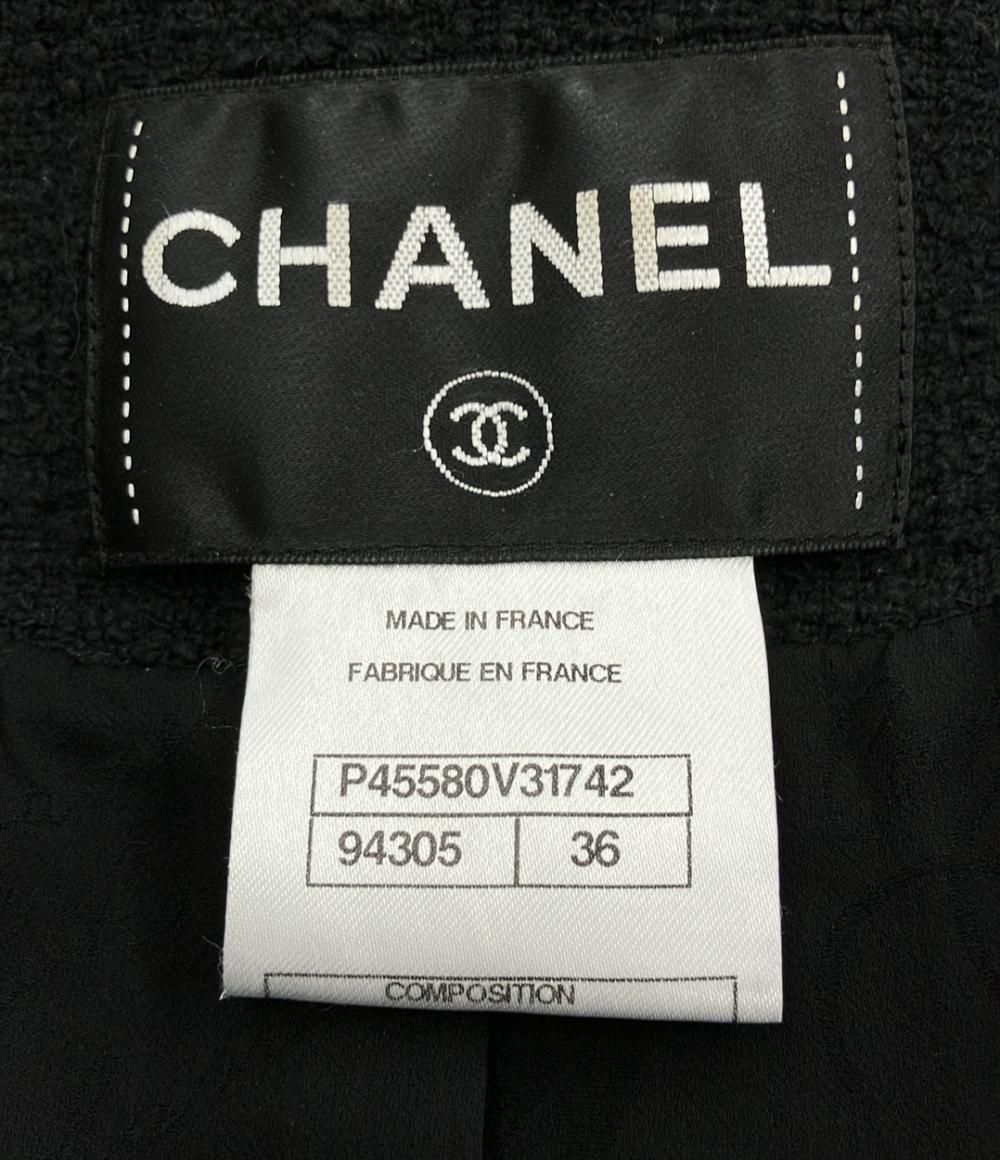 シャネル ノーカラージャケット ツイード P45580V31742 レディース SIZE 36 (S) CHANEL
