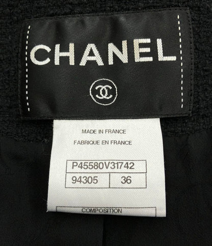シャネル ノーカラージャケット ツイード P45580V31742 レディース SIZE 36 (S) CHANEL