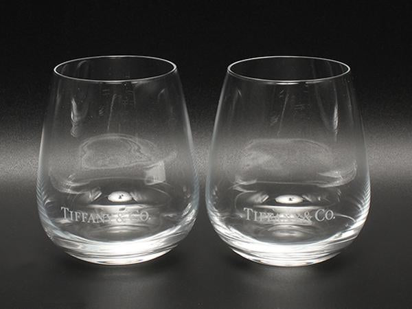 美品 TIFFANY&Co. グラス タンブラー 2点セット ペア TCO ティファニー