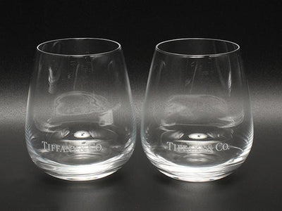 美品 TIFFANY&Co. グラス タンブラー 2点セット ペア TCO ティファニー