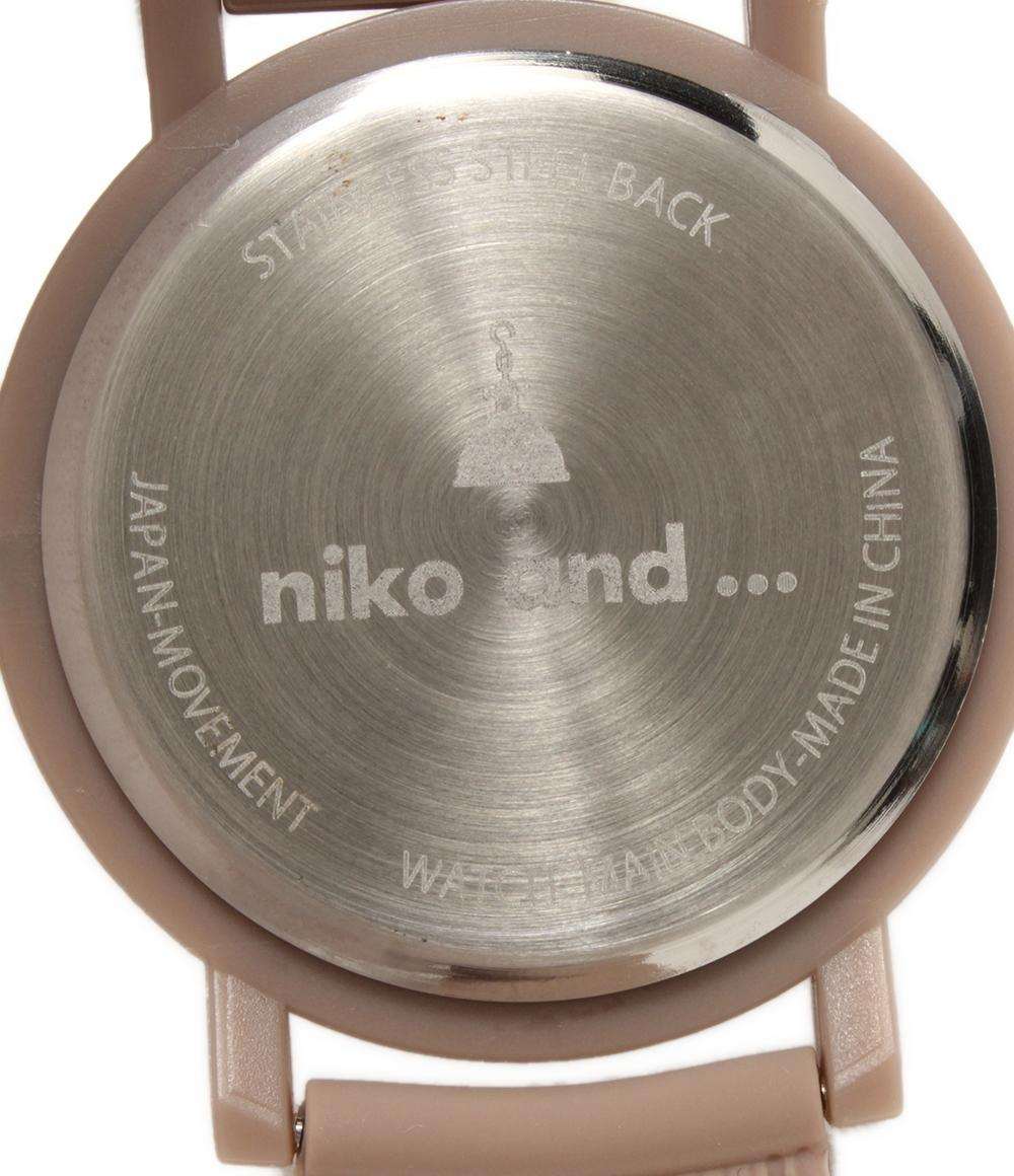 美品 niko and... 腕時計 クオーツ ピンクベージュ系 レディース メンズ ニコアンド