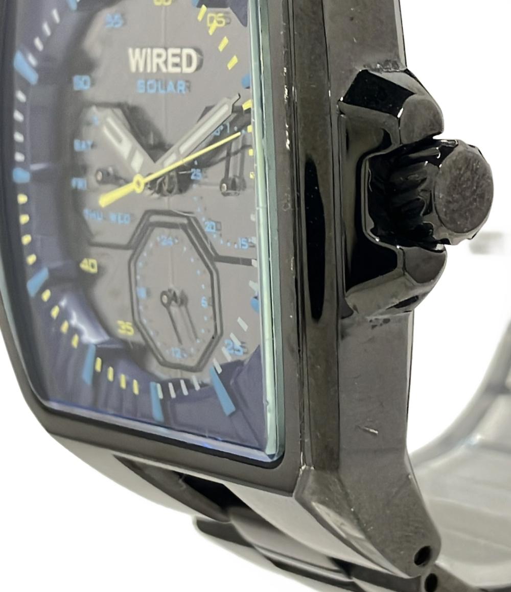 セイコー 腕時計 WIRED ソーラー ブラック V14J-0BA0 メンズ SEIKO