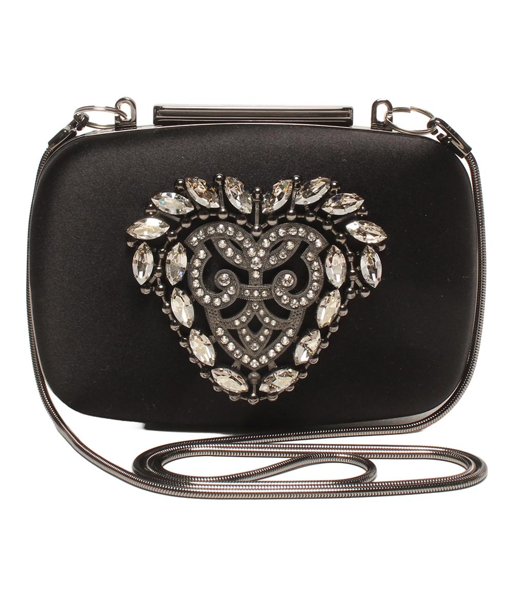 MANOLO BLAHNIK 2way クラッチバッグ チェーンショルダーバッグ 斜め掛け ビジュー ビスコース がま口 レディース マノロブラニク