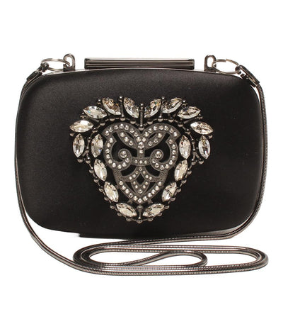 MANOLO BLAHNIK 2way クラッチバッグ チェーンショルダーバッグ 斜め掛け ビジュー ビスコース がま口 レディース マノロブラニク