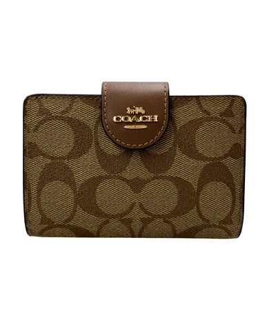 美品 COACH 二つ折り財布 シグネチャー C0082 レディース コーチ