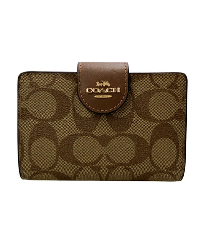 美品 COACH 二つ折り財布 シグネチャー C0082 レディース コーチ