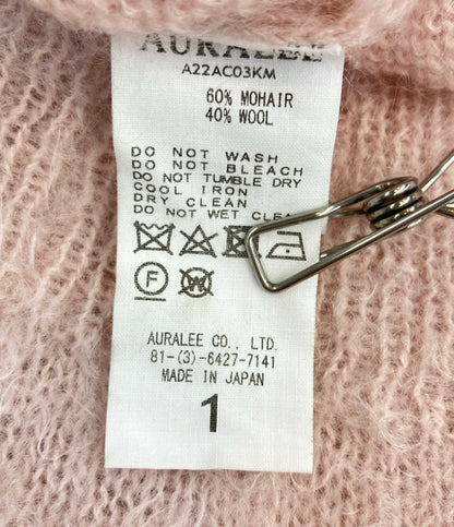 AURALEE 長袖カーディガン モヘア 22AW BRUSHED SUPER KID MOHAIR KNIT LONG CARDIGAN A22AC03KM レディース SIZE 1 (S) オーラリー