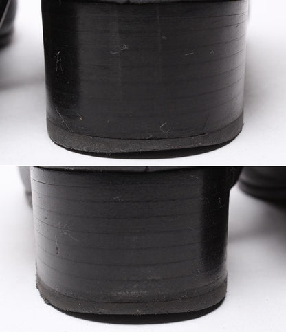 CHANEL ショートブーツ サイドファスナー パール マトラッセ ゴールド金具 G34074 レディース SIZE 38 (24cm) シャネル