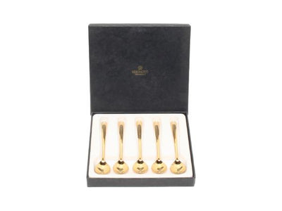 美品 ミキモトインターナショナル スプーン 5点セット ゴールド パール付 MIKIMOTO internationl