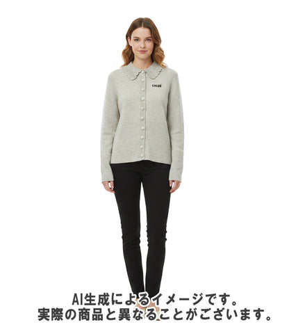美品 Chloe PARIS 長袖 ニット CH26SMC035300NM レディース SIZE M クロエ パリス