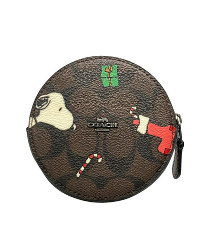 COACH ラウンドコインケース スヌーピー シグネチャー CF245 レディース コーチ
