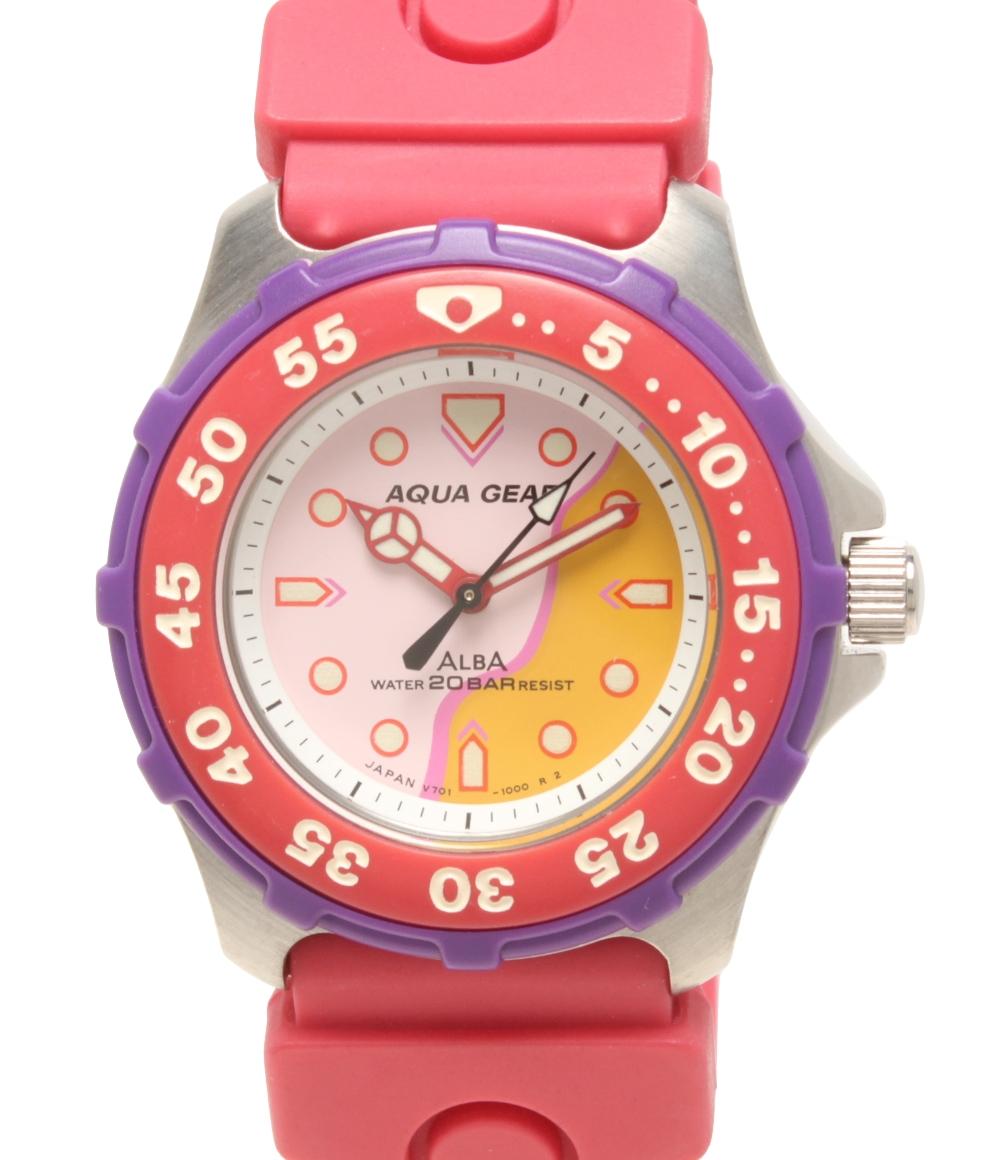 美品 ALBA 腕時計 クオーツ V701-6360 レディース アルバ