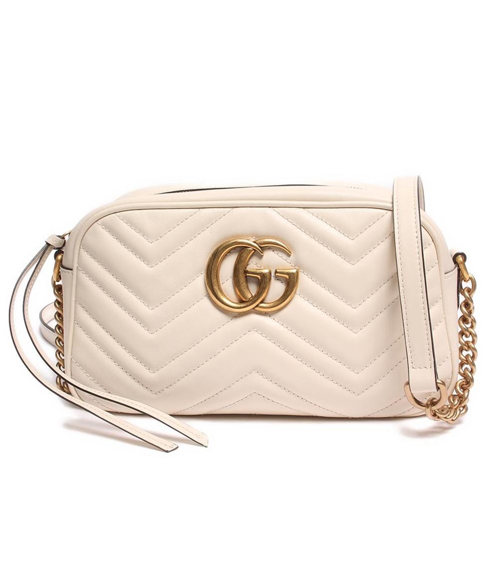 グッチ チェーンレザーショルダーバッグ ゴールド金具 GGマーモント キルティングレザー 447632 213317 レディース GUCCI