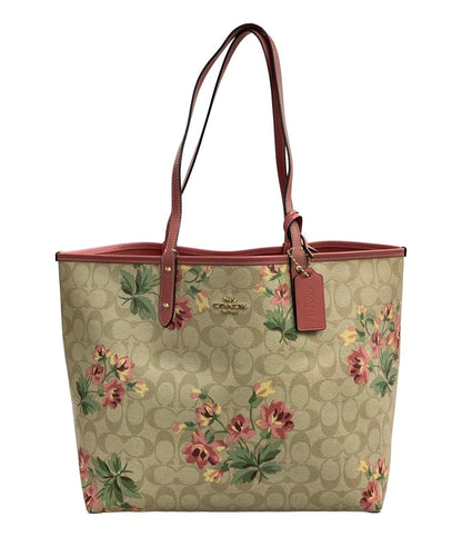 COACH トートバッグ 花柄 PVC リバーシブル シグネチャー F72844 レディース コーチ