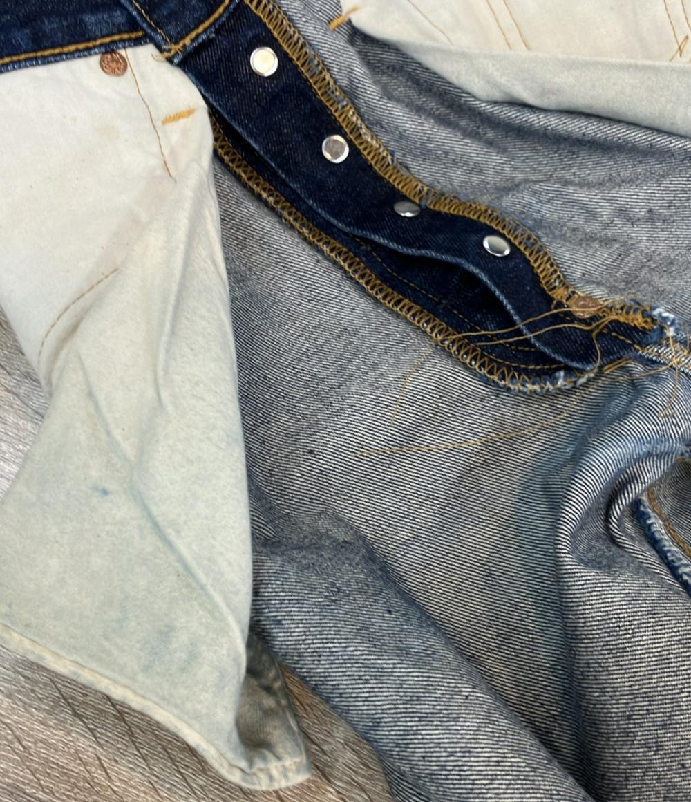 Levi's デニムパンツ ダメージ ヴィンテージ 汚れ加工 201XX 98年製 USA製 ボタンフライ 201-0003 メンズ SIZE 32 (S) リーバイス
