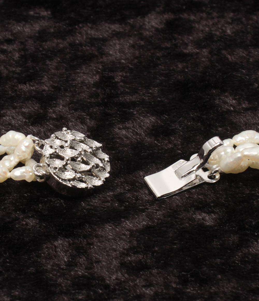 美品 5連ネックレス SV 淡水パール レディース