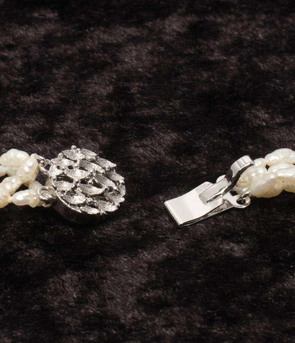 美品 5連ネックレス SV 淡水パール レディース