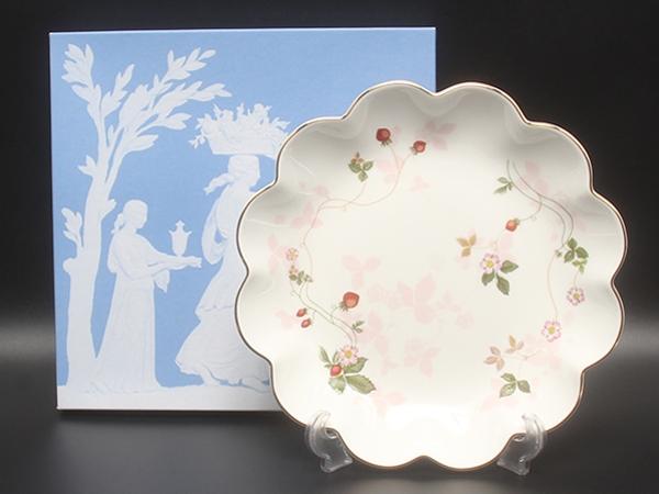 美品 ウエッジウッド ペタルトレイ 皿 24cm ワイルドストロベリー WEDGWOOD