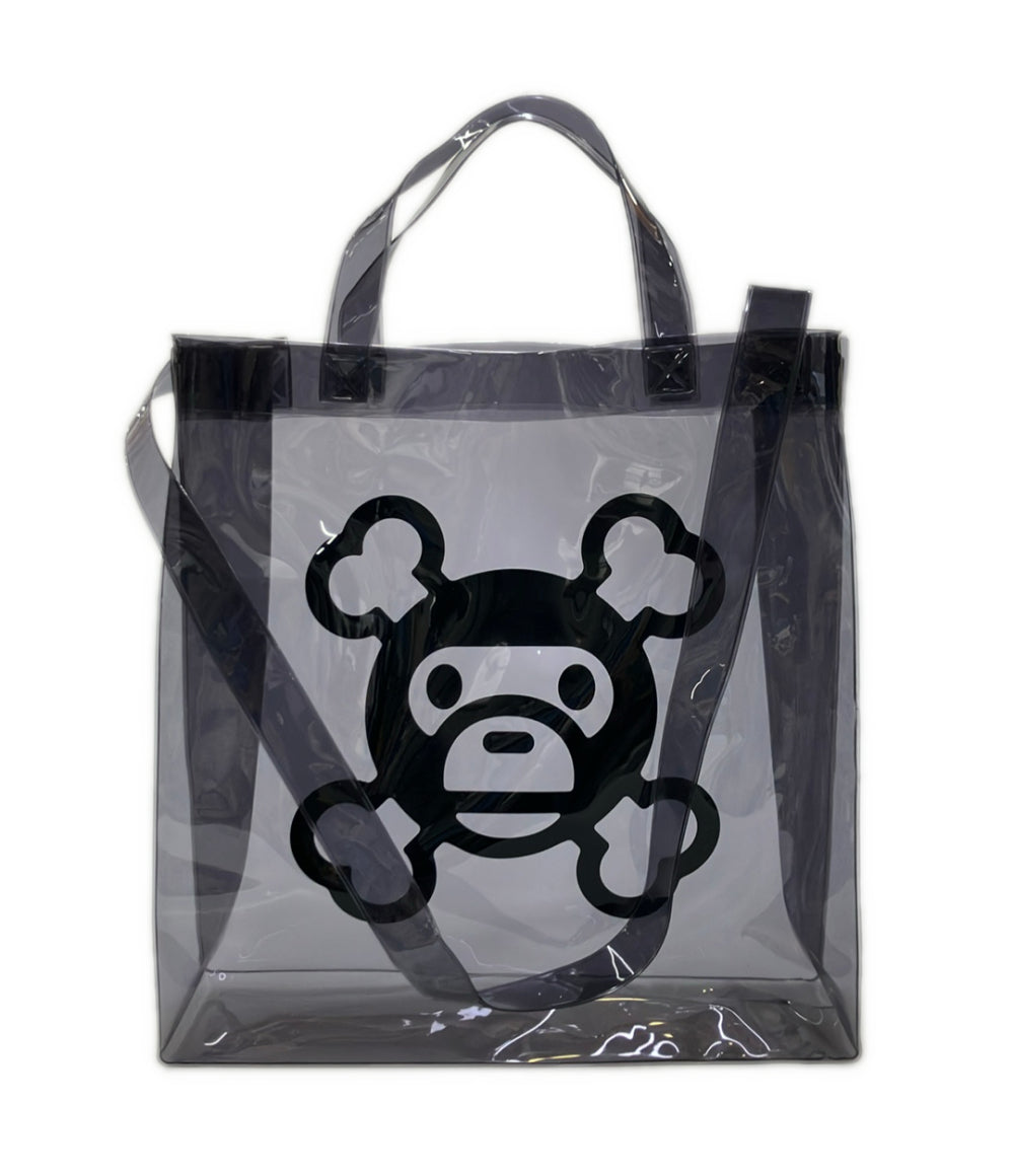 A BATHING APE トートバッグ ショルダーバッグ 2WAY 斜め掛け ビニール メンズ アベイシングエイプ