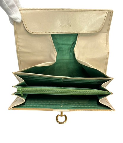 HAMANO 長財布 エナメル 牛革 レディース ハマノ