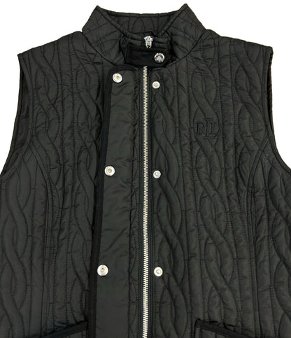 美品 LAUREN RALPH LAUREN ケーブルキルティング ハイネックベスト WMLROTWS2820290 レディース SIZE M ローレンラルフローレン