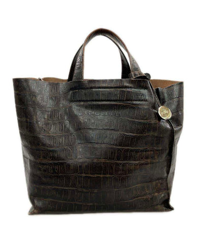 訳あり Furla トートバッグ レザー クロコ型押し レディース フルラ