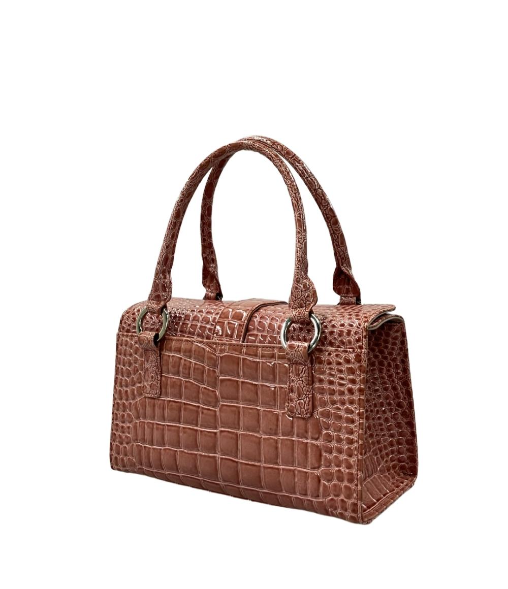 モントワ クロコ型押しミニハンドバッグ レディース MONTOWA