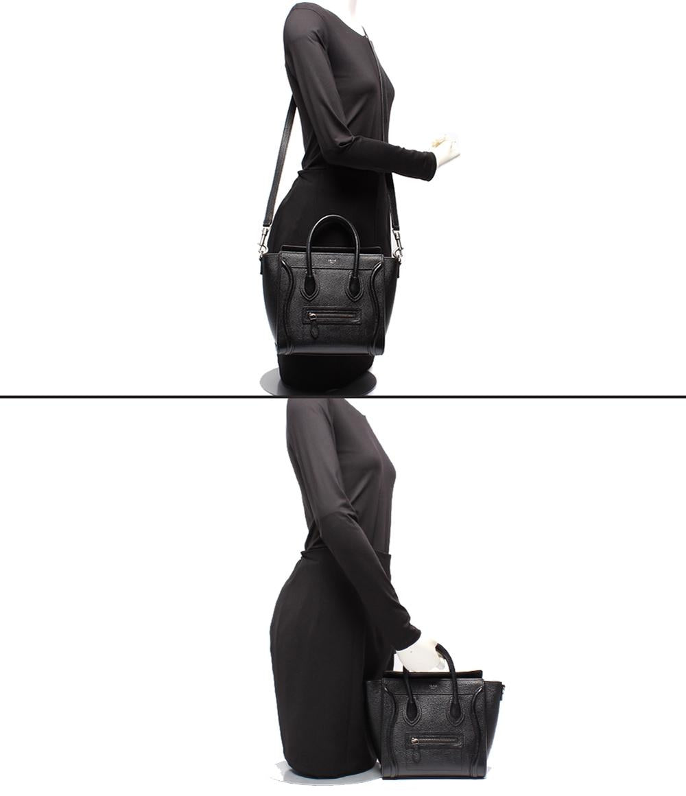 セリーヌ 2way ハンドバッグ ショルダーバッグ 斜め掛け シルバー金具