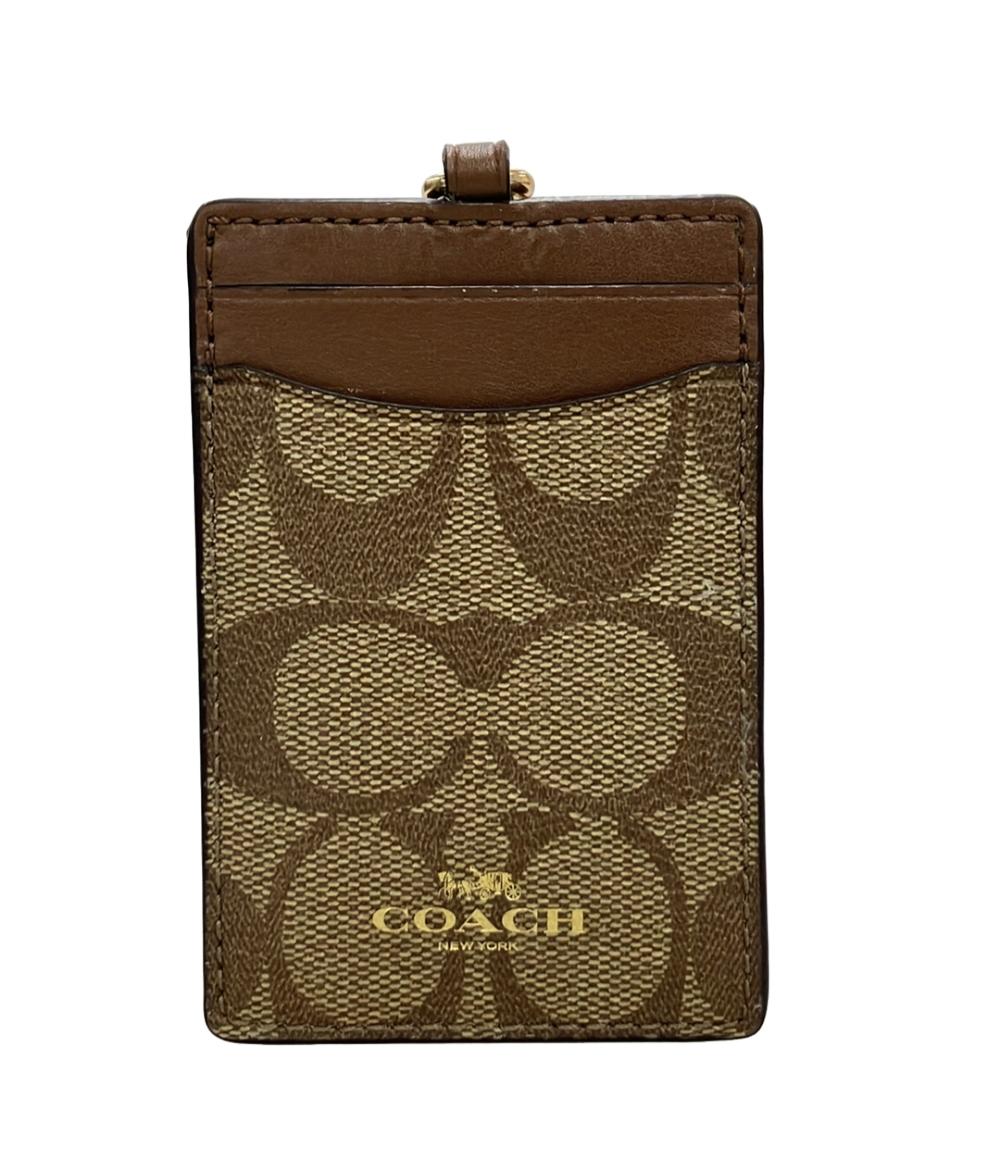 COACH パスケース ストラップ付き PVC シグネチャー F63274 レディース コーチ