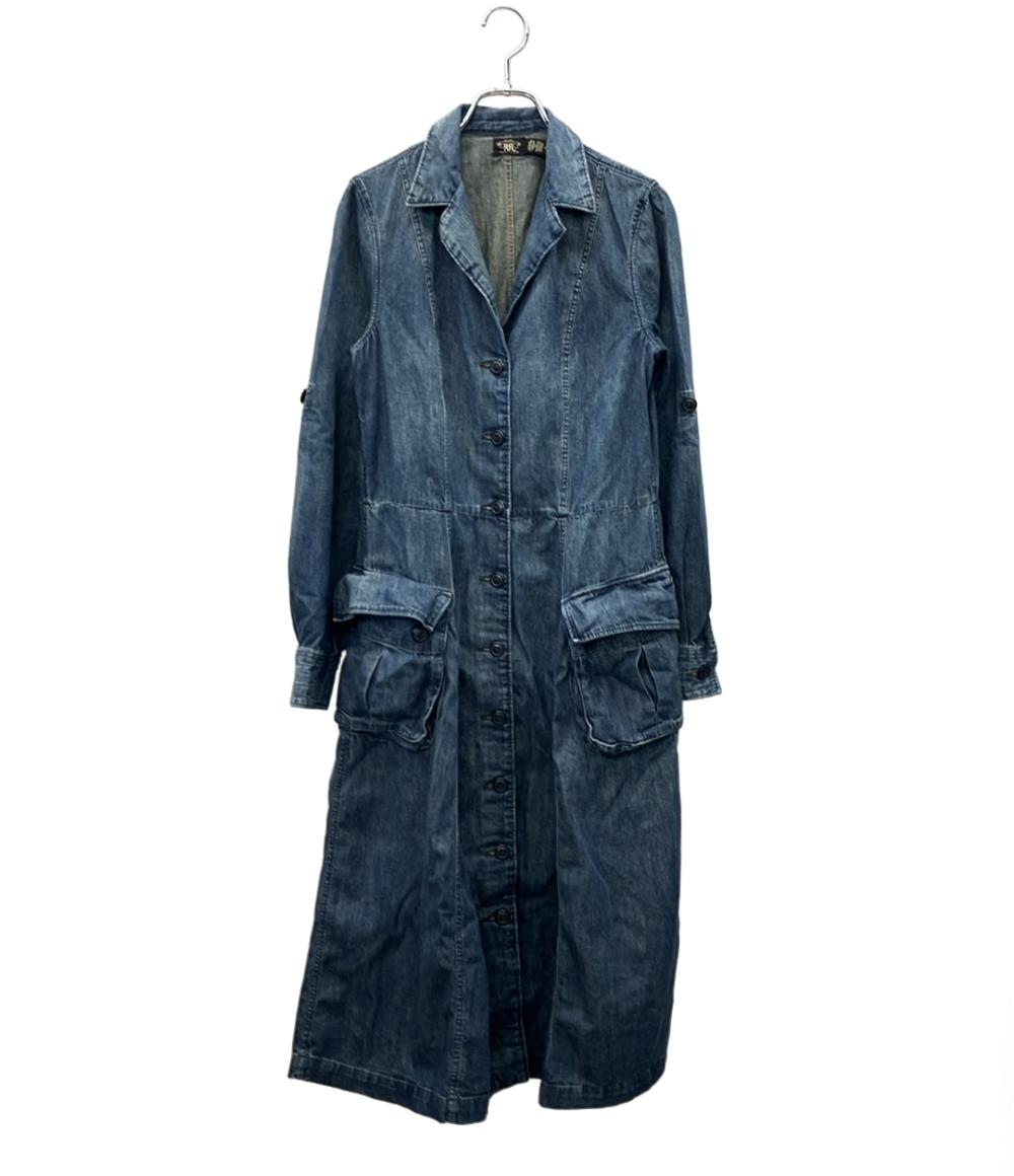 RRL RALPH LAUREN 長袖ワンピース インディゴデニムシャツドレス RRL RALPH LAUREN 長袖ワンピース インディゴデニムシャツドレス
