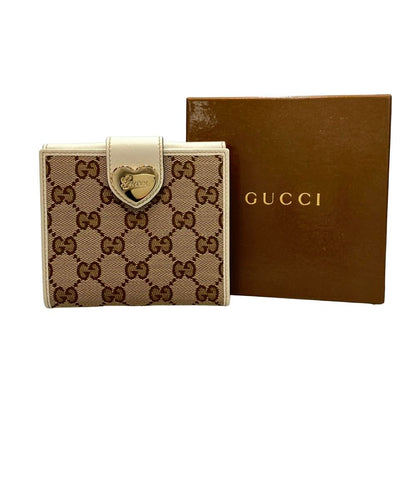 美品 GUCCI Wホック二つ折り財布 GGキャンバス 203549 4276 レディース 