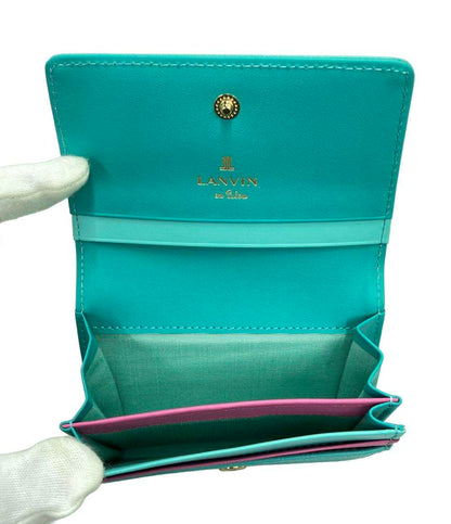 美品 LANVIN en Bleu カードケース 牛革 レディース ランバンオンブルー