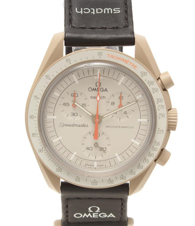 オメガ スウォッチ 腕時計 MISSION TO JUPITER クオーツ ベージュ メンズ OMEGA Swatch