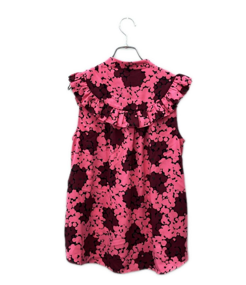 美品 Kate Spade バブルドット柄 ノースリーブブラウス レディース SIZE S ケイトスペード