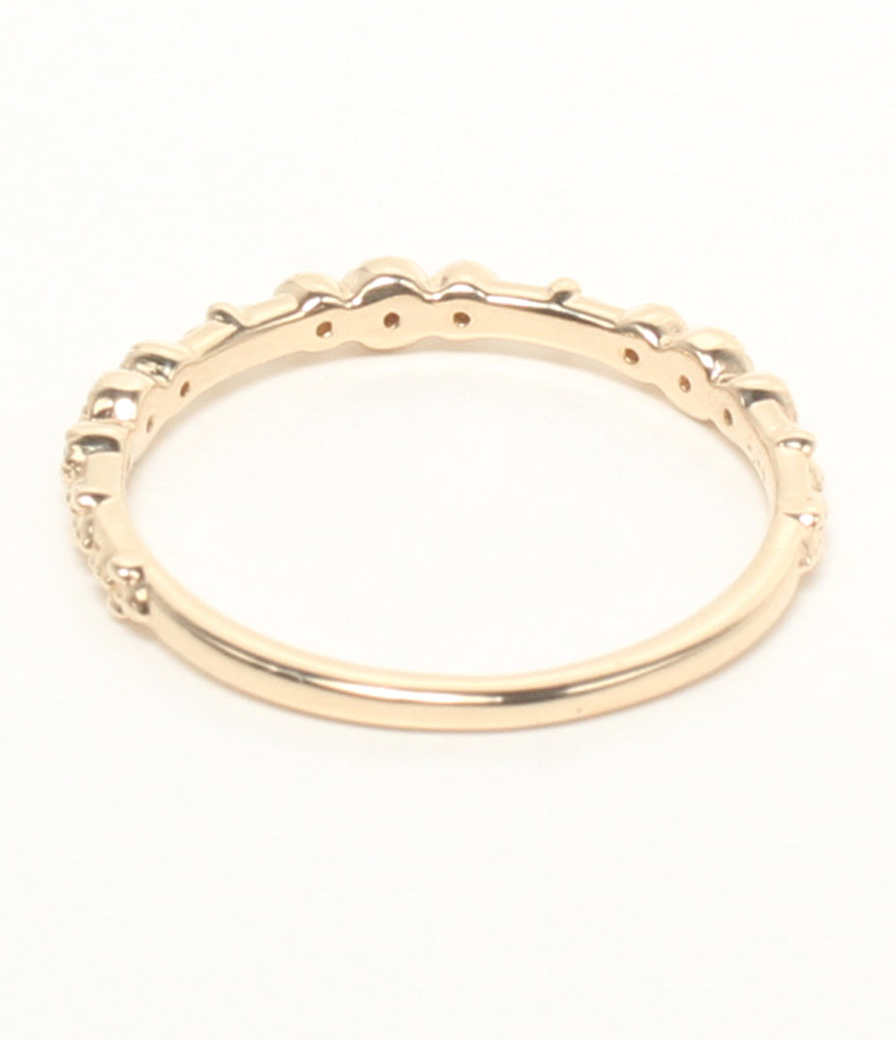 美品 agete リング 指輪 K10 ダイヤ 0.04ct レディース SIZE 9号 アガット