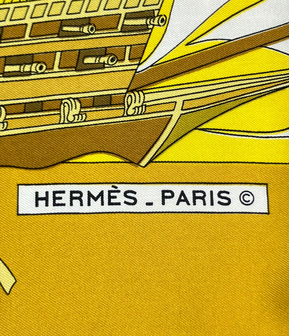 HERMES スカーフ カレ90 シルク100% 無敵艦隊 レディース エルメス