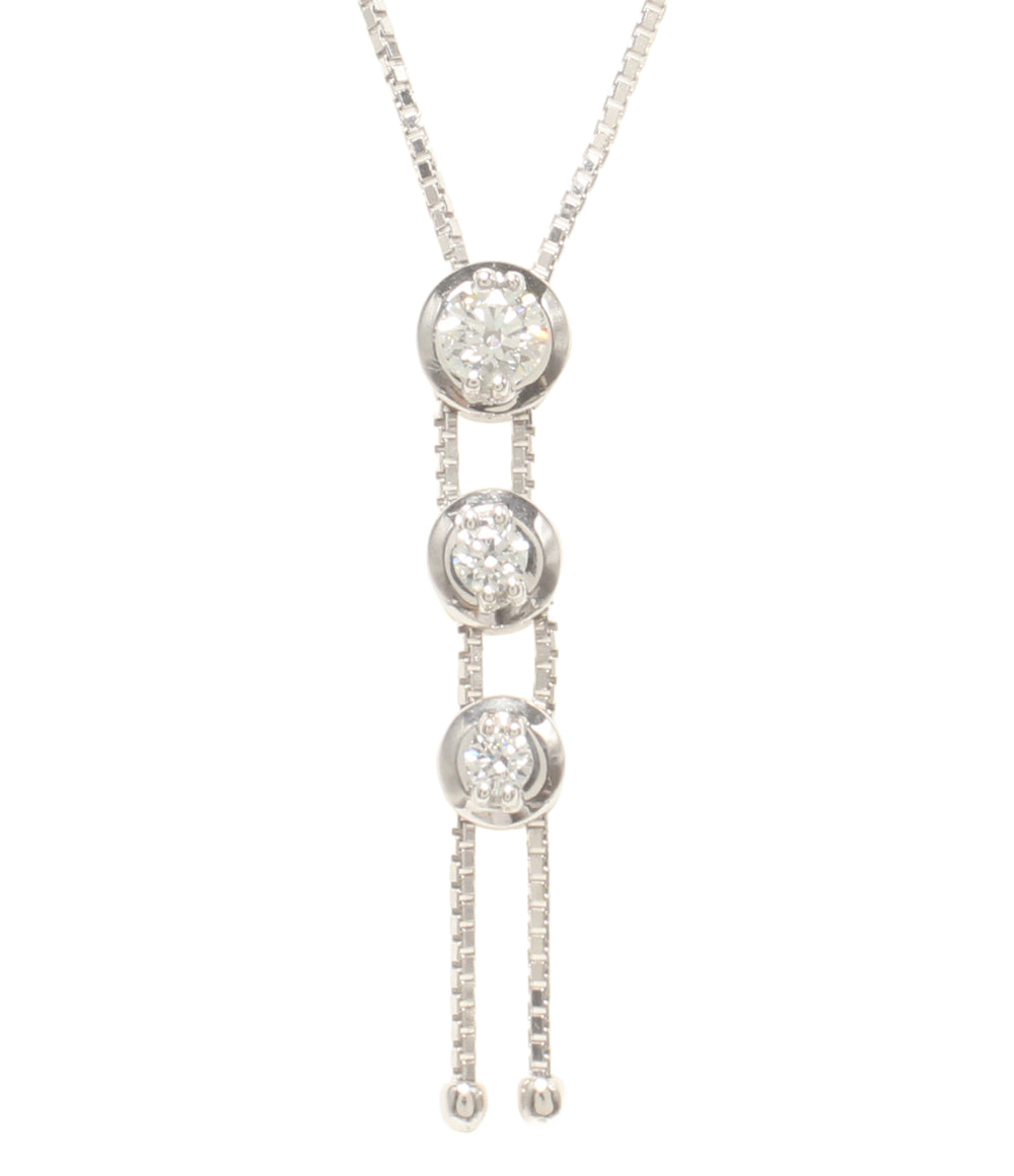 TASAKI ネックレス K18WG ダイヤ0.39ct レディース タサキ