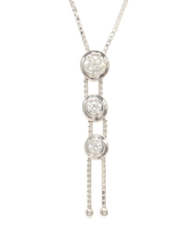 TASAKI ネックレス K18WG ダイヤ0.39ct レディース タサキ