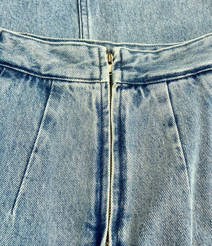 美品 CLANE サークルカットレイヤード デニムスカート 16109-6192 レディース SIZE 0 クラネ