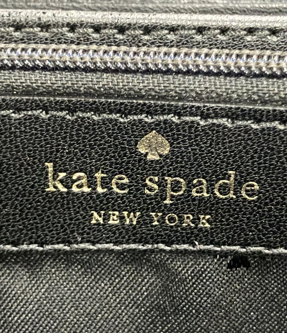 美品 Kate Spade ラウンドファスナー長財布 レザー WLR00120 レディース ケイトスペード