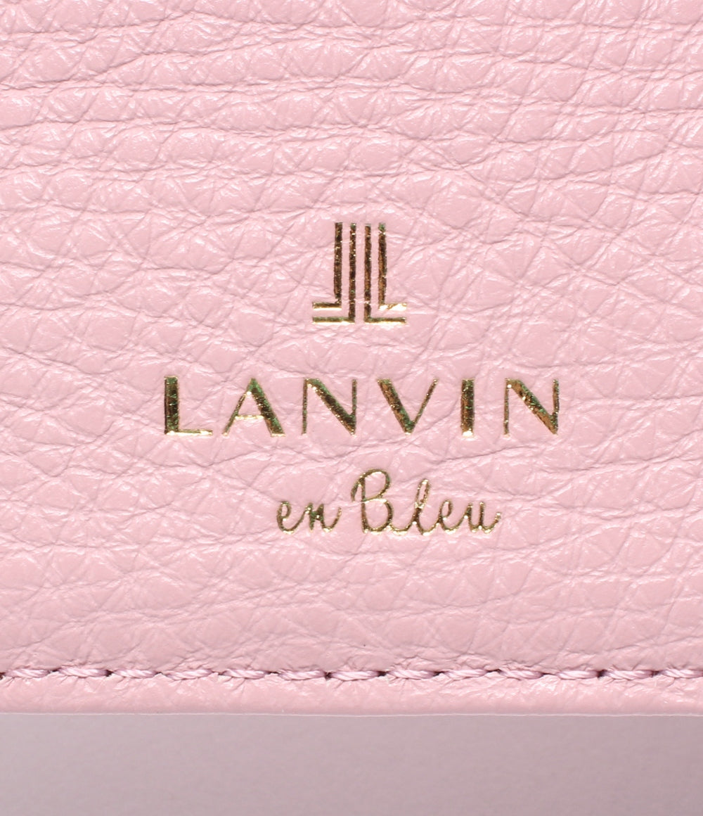 美品 ランバンオンブルー 二つ折り財布 レディース LANVIN en Bleu