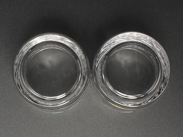 美品 ティファニー グラス タンブラー 2点セット ペア 切子模様 TIFFANY&Co.