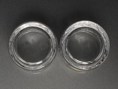 美品 ティファニー グラス タンブラー 2点セット ペア 切子模様 TIFFANY&Co.