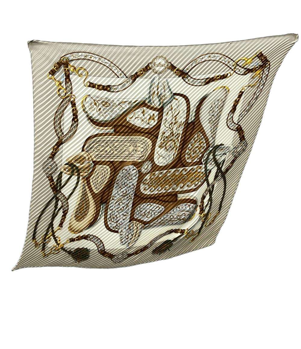 HERMES スカーフ シルク100% プリーツカレ90 Festival レディース エルメス