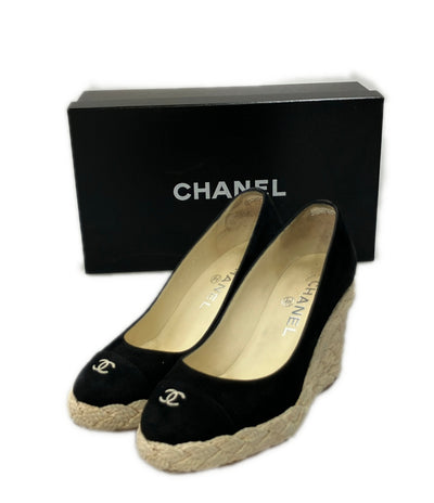 CHANEL ウェッジソール エスパドリーユ パンプス レディース SIZE 35 C シャネル
