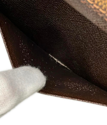 LOUIS VUITTON 二つ折り財布 ポルトモネ ビエ トレゾール ダミエ エベヌ N61730 レディース メンズ ルイ・ヴィトン