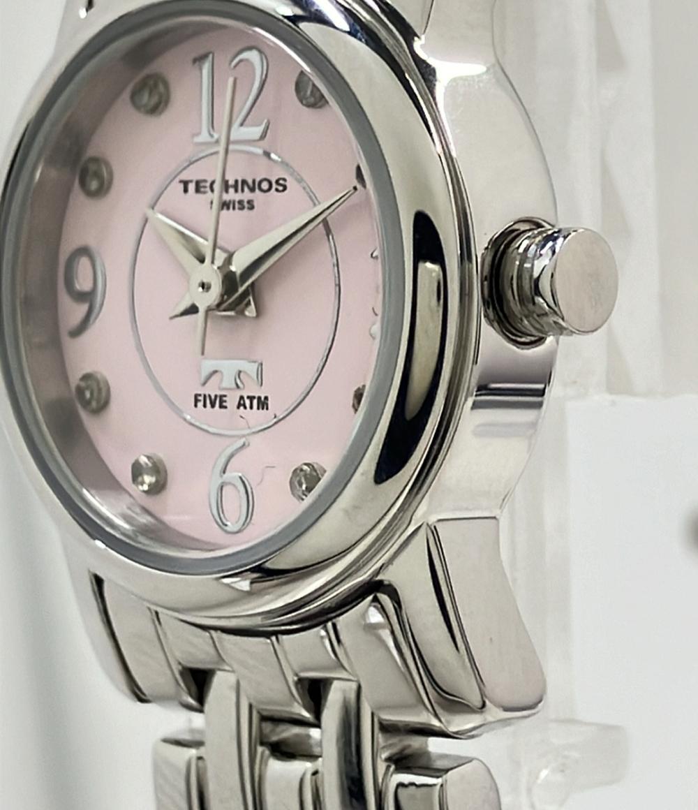 TECHNOS 腕時計 クオーツ ピンク レディース テクノス