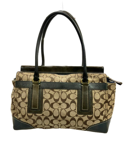 COACH トートバッグ ハンドバッグ ハンプトンズ キャリーオール シグネチャー 11063 レディース コーチ