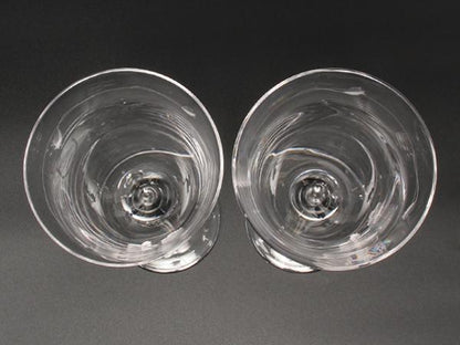 美品 WEDGWOOD ワイングラス 2点セット ペア ワイルドストロベリー クリスタル オープン ウエッジウッド