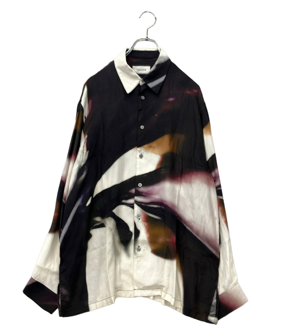訳あり TAAKK 長袖シャツ 21AW FLORAL SILK LONG SLEEVE SHIRT メンズ SIZE 2 (M) ターク
